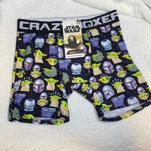 Men’s Pair of Star Wars Mandalorian Crazy Boxer NWT SZ S-XL